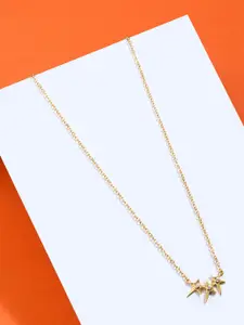 Accessorize Women Gold-Plated Triple Star Necklace
