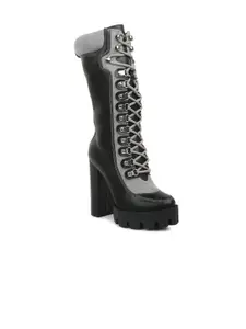 London Rag Women Colourblocked Heeled Regular Boots