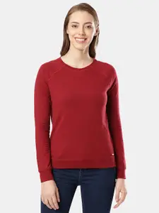 Jockey Super Combed Cotton Solid Full Sleeve Sweatshirt with Raglan Sleeve Styling -AW67