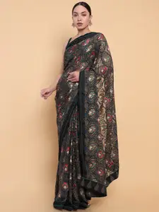 Soch Floral Beads and Stones Pure Georgette Saree
