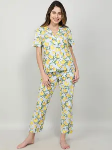 mackly Women Printed Pure Cotton Night suit