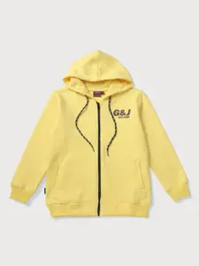 Gini and Jony Boys Hooded Fleece Open Front Sweater