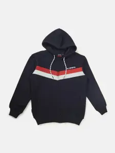 Gini and Jony Boys Striped Fleece Bomber Jacket