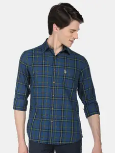 U.S. Polo Assn. Men Cotton Tartan Checks Casual Shirt