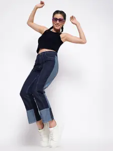 Belliskey Women Boyfriend Fit High-Rise Jeans