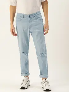 FOREVER 21 Men Highly Distressed Heavy Fade Mid-Rise Stretchable Jeans