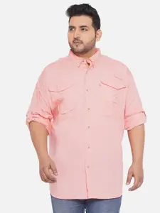 Santonio Men Pink Comfort Casual Shirt
