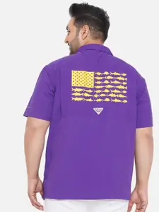 Santonio Men Purple Comfort Casual Shirt