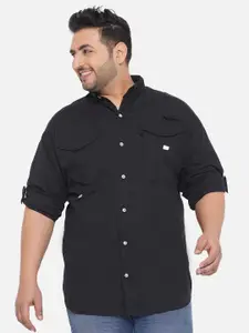 Santonio Men Plus Size Solid Casual Shirt