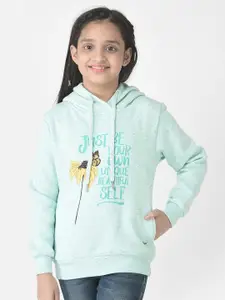 Crimsoune Club Girls Printed Hooded Sweatshirt