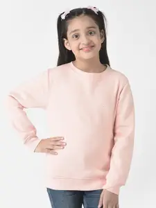 Crimsoune Club Girls Solid Pullover Sweatshirt