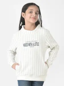 Crimsoune Club Girls Striped Pullover Sweatshirt