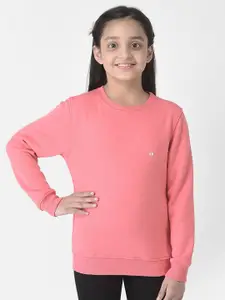 Crimsoune Club Girls Solid Pullover Sweatshirt