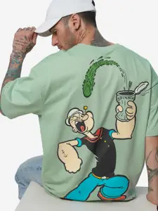 The Souled Store Popeye Spinach Power Oversized T-Shirts