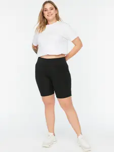 Trendyol Women Plus Size Slim Fit Outdoor Sports Shorts