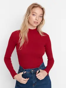 Trendyol High Neck Long Sleeves Top
