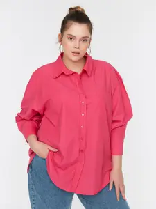 Trendyol Women Plus Size Spread collar Casual Shirt