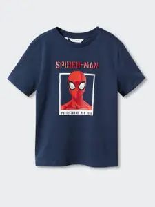 Mango Kids Boys Spider-Man Print Pure Cotton T-shirt