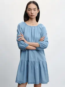 MANGO Cotton A-Line Dress