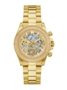 GUESS Women Skeleton Dial &  Stainless Steel Straps Analogue Watch GW0557L1