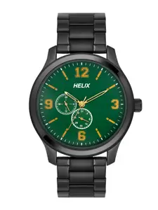 Helix By Timex Green Round Dial Analog Men's Watch - TW043HG19