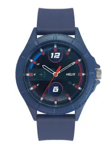 Helix Men Patterned Dial & Straps Analogue Watch TW033HG16