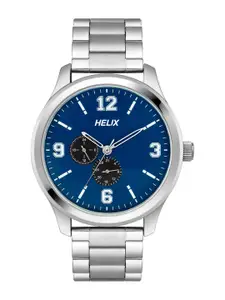Helix By Timex Blue Round Dial Analog Men's Watch - TW043HG17