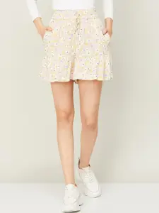 Ginger by Lifestyle Women Floral Printed High-Rise Shorts
