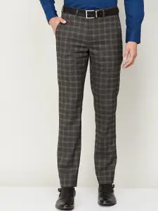 CODE by Lifestyle Men Checked Regular Fit Formal Trousers