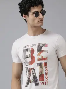 BEAT LONDON by PEPE JEANS Brand Logo Printed Slim Fit T-shirt