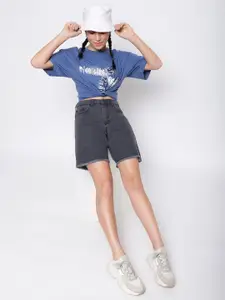 Belliskey Women High-Rise Denim Shorts