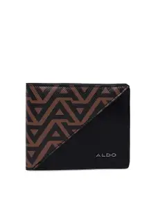 ALDO Men Geometric Printed Two Fold Wallet