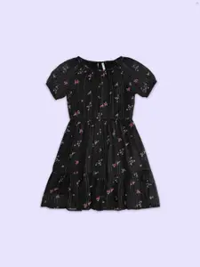 Pantaloons Junior Floral Fit & Flare Cotton Dress