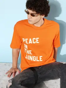 Kook N Keech Tangy Orange Printed Back Street Boys Hyper Hypo Pure Cotton T-shirt