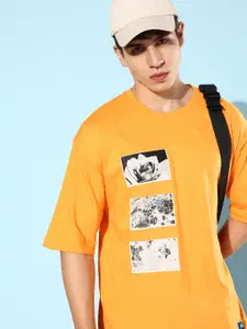 Kook N Keech Bright Yellow Printed MCW Love is in the Air Flower Power Pure Cotton T-shirt