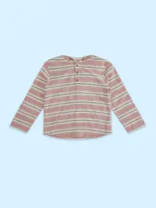 Pantaloons Junior Boys Horizontal Stripes Cotton Casual Shirt