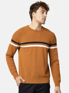 BYFORD by Pantaloons Men Round Neck Striped Cotton Pullover