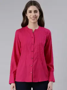 MALHAAR Mandarin Collar Shirt Style Top