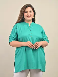 Swasti Mandarin Collar Plus Size Short Kurti