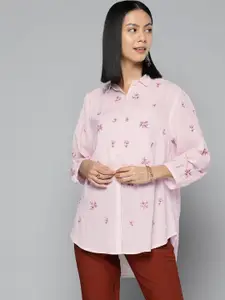 SCOUP Women Smart Floral Cotton Casual Shirt