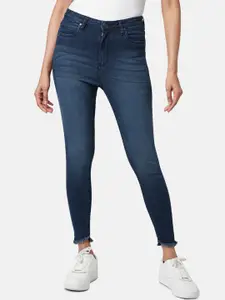 People Women Skinny Fit High-Rise Light Fade Jeans