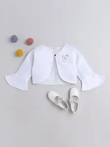 The Magic Wand Kids Girls Embellished Button Shrug