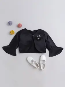 The Magic Wand Kids Girls Embellished Button Shrug