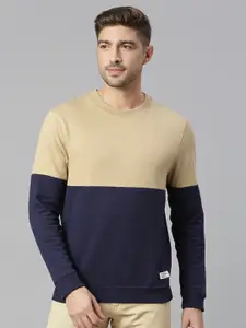 Dennis Lingo Men Colourblocked Round Neck Sweatshirt