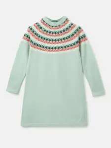 United Colors of Benetton Girls Round Neck Printed Pullover