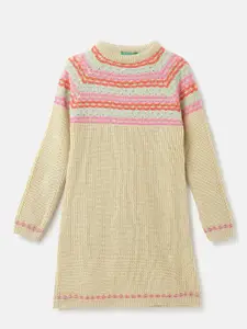 United Colors of Benetton Girls Round Neck Cotton Pullover Sweater
