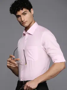 Louis Philippe Permapress Men Pure Cotton Solid Classic Fit Wrinkle Free Wrinkle Free Formal Shirt