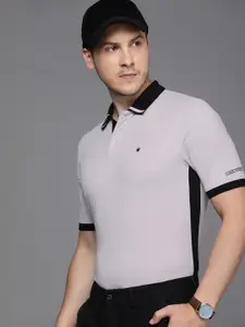 Louis Philippe Men Solid Polo Collar T-shirt