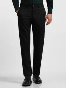 Louis Philippe Men Solid Mid Rise Slim Fit Formal Trousers