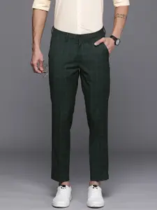 Louis Philippe Ath.Work Louis Philippe Ath Work Checked Comfort Tapered Fit Trousers